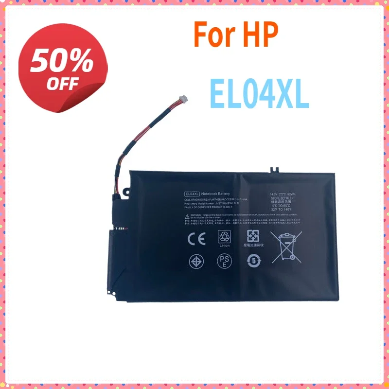 

EL04XL 681949-001 Laptop Battery for HP Envy 4-1010tu TouchSmart Sleekbook Envy4 1040TU 4-1009tx Series TPN-C102 14.8V 52WH