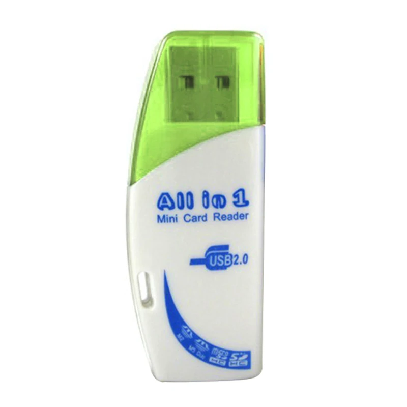 멀티 컬러 카드 리더 어댑터, SD, MS, TF, M2 리더용 USB 2.0, 4 in 1