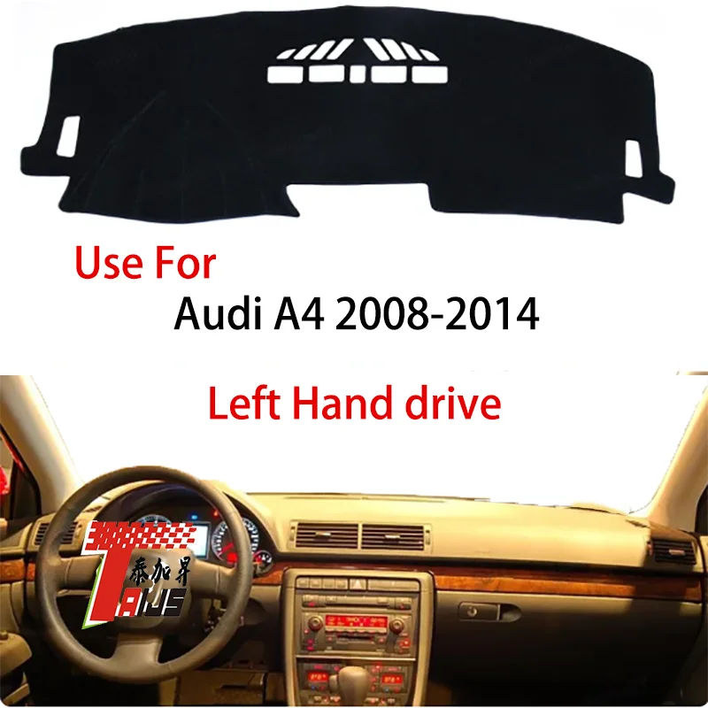 Thick-plush Polyester Three Color Choices Available Black Red Blue - Car Dashboard Cover For AUDI A4 2008-2014 L/R