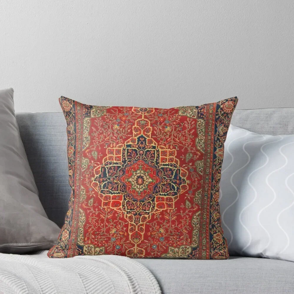 Ferahan Sarouk Antique Persian Carpet Print Throw Pillow Cushions Pillowcase pillow