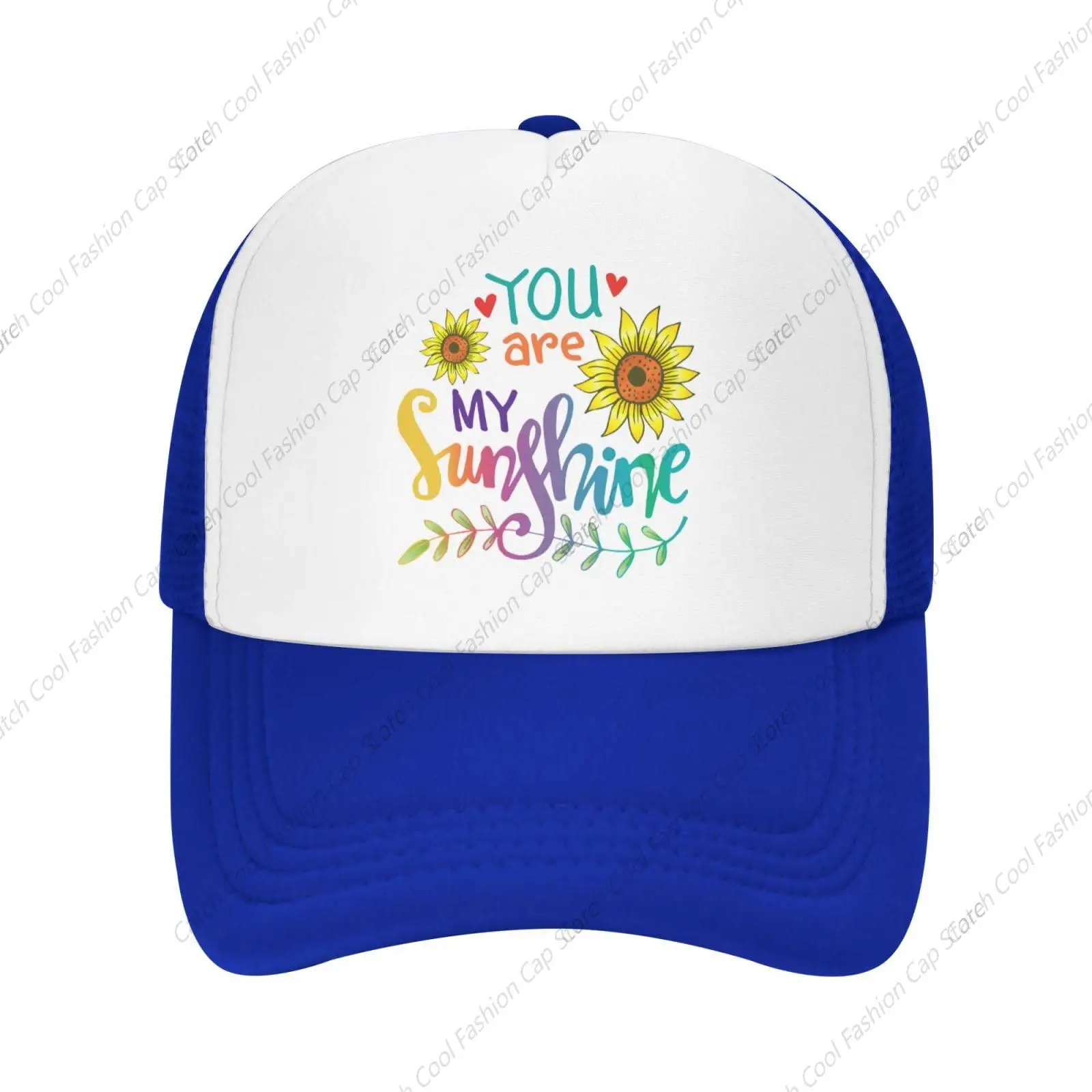 Pretty Sunshine Sunflower Baseball Cap for Men Women Trucker Mesh Hat Adjustable Sports Breathable Fashion Daily Travel Unisex