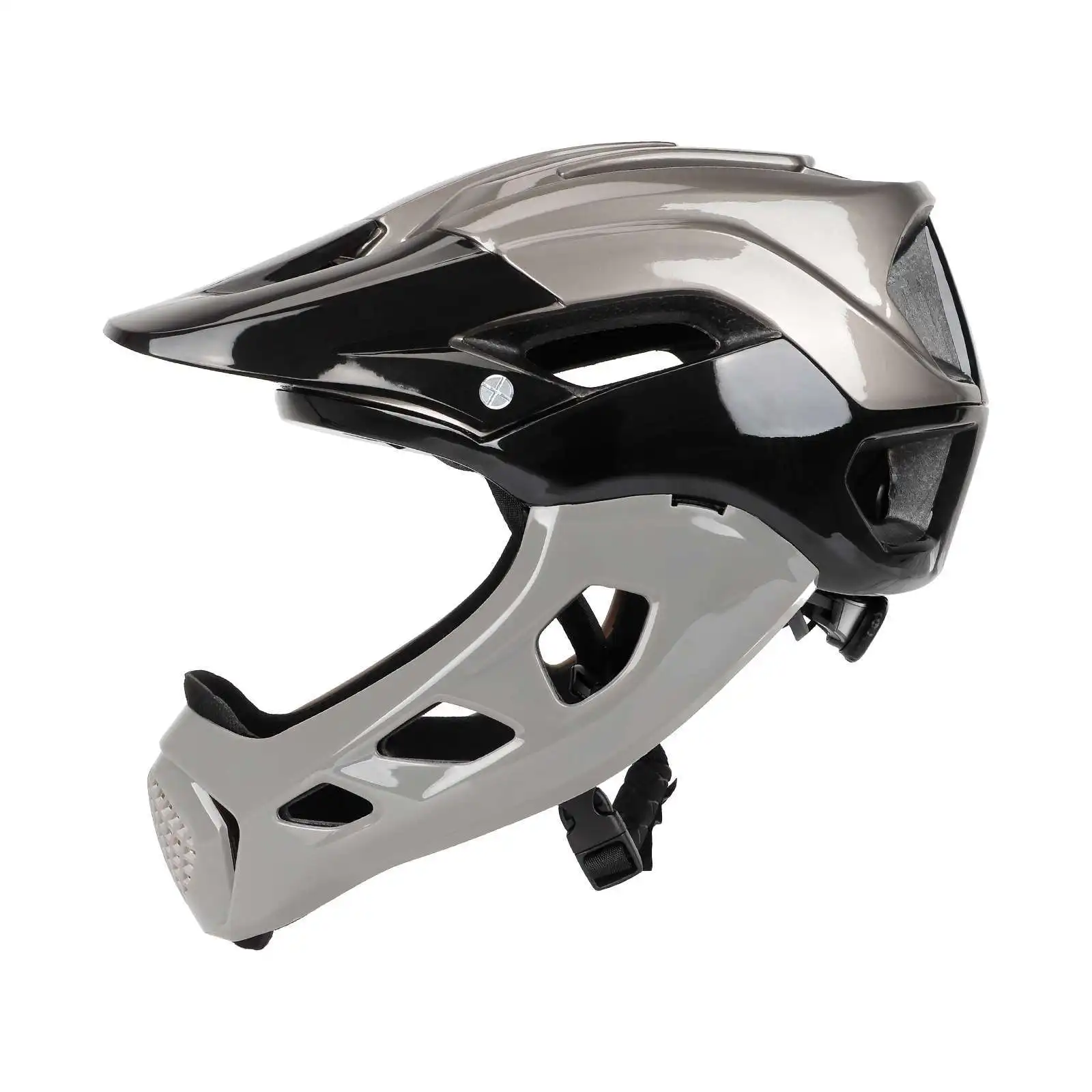Detachable Full Face Riding Helmet Black Grey Downhill Protective Helmet for Electric Scooter Bicycle Cycling Safety Gear