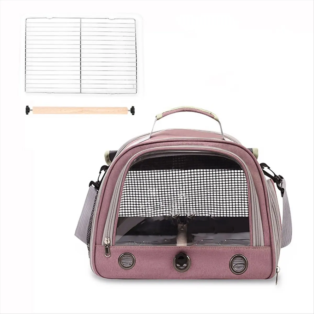 2026 Trend Breathable Parrot Travel Bag with Tray Large Capacity Parrot Carrier Bag Comfortable Bird Backpack Outdoor Travel