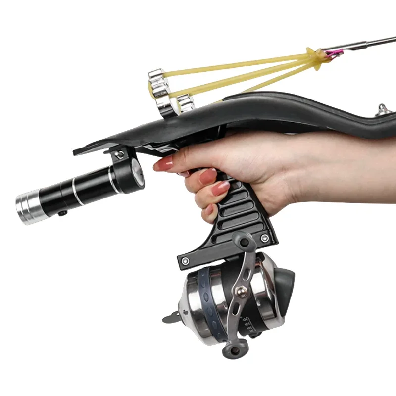 

High-quality Fish Shooting Slingshot Professional Fishing Outdoor Hunting Shooting Catapult With Guard Plate Protection
