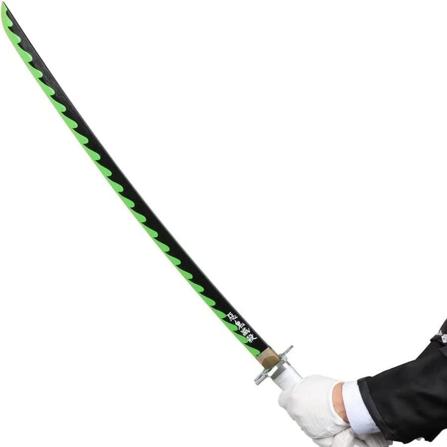 104cm/41inch Cosplay Shinazugawa Genya Sanemi Kimetsu no Yaiba Anime Ninja Knife Katana Samurai Role Play Bamboo Blade Sword