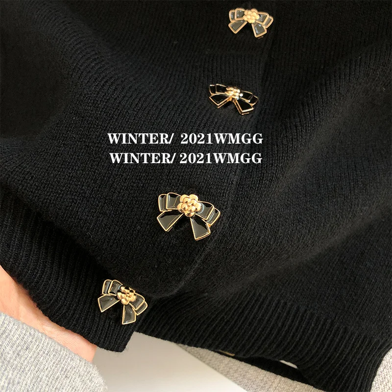 Autunno Inverno Moda elegante Cardigan in maglia solida Abbigliamento donna Casual All-match O-Collo Maglioni a maniche lunghe Office Lady Top