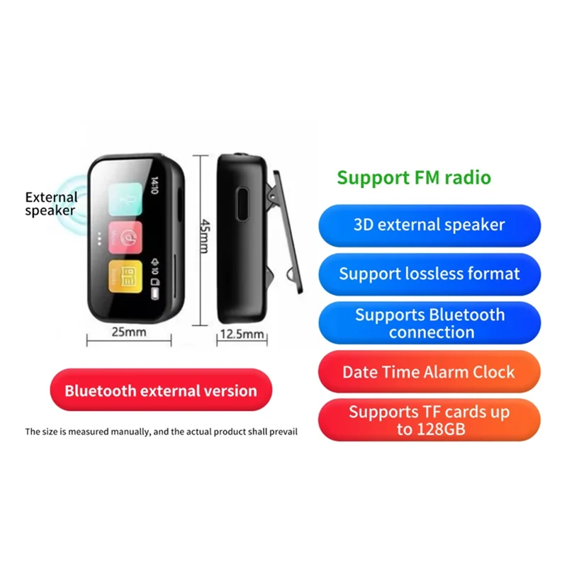 ABGI-مسجل الصوت الكتاب الإلكتروني راديو FM الرياضة المحمولة MP4 شاشة تعمل باللمس بلوتوث صغير مشغل MP3 كليب HIFI مشغل موسيقى 32G