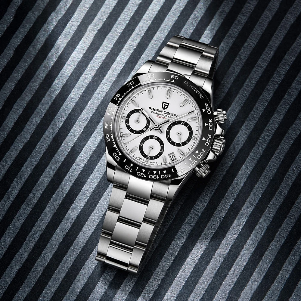 New PAGANI DESIGN Top Brand Multi functional Business Time Code Quartz Watch Waterproof Stainless Steel Sapphire Watches for Man