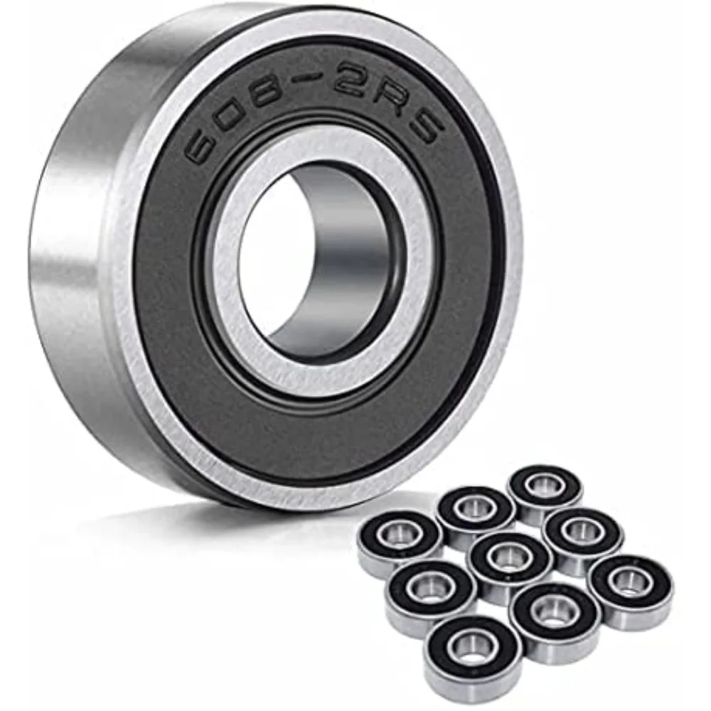Roulements à billes 608ZZ à double blindage, miniatures à gorge profonde en métal, 10 pièces, 608 608RS ZZ, roulements à billes pour skateboard, 8 mm x 22 mm x 7 mm