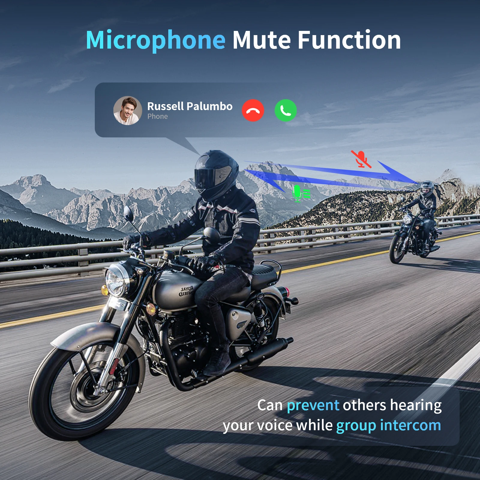 2pcs Fodsports M1-S Plus Motorcycle Helmet Intercom Wireless Bluetooth Helmet Headset 10 Riders Interphone, FM, Music Sharing