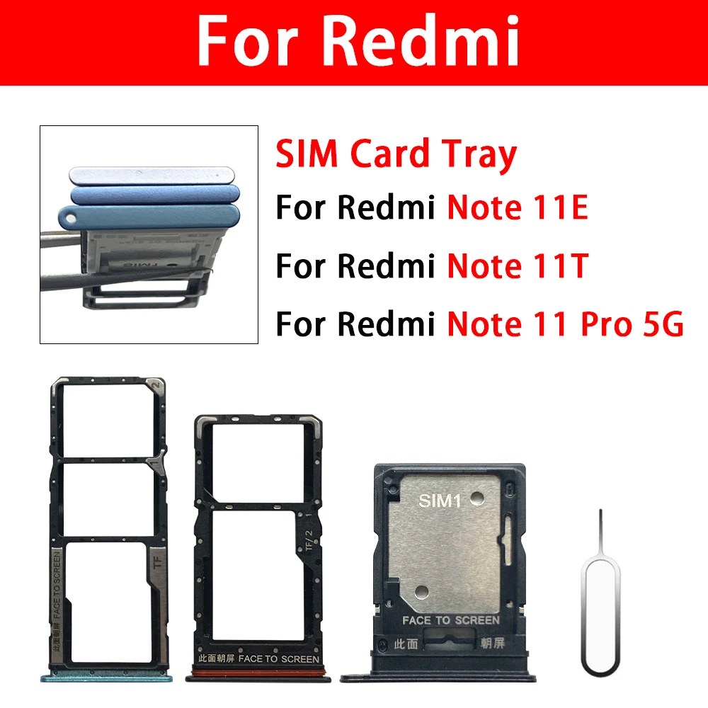 

2 шт. для Xiaomi Redmi Note 11 Pro 5G 11E 11T держатель слота для SIM-карты, разъем адаптера, запасные части