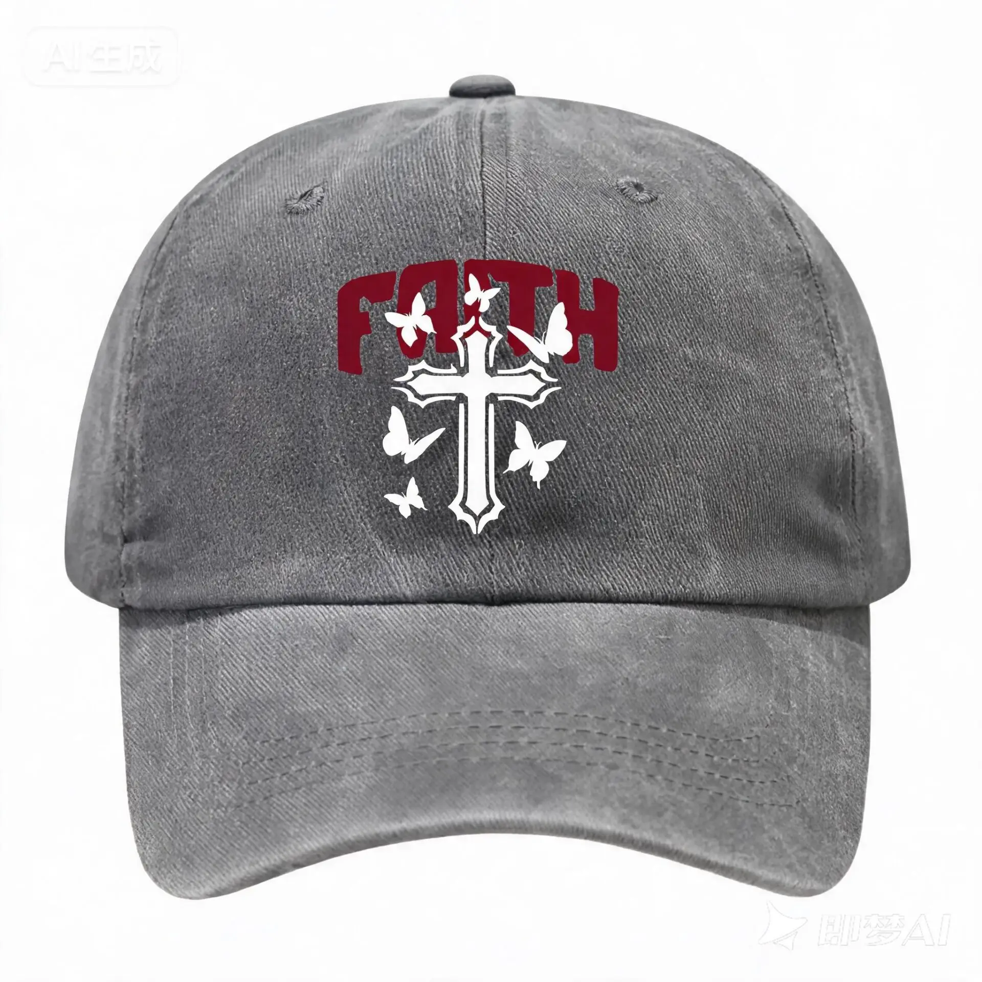 Deus Vult Crusader Cross Jerusalem Knight Templar Denim Baseball Cap Retro Adjustable Washed Hat Unisex