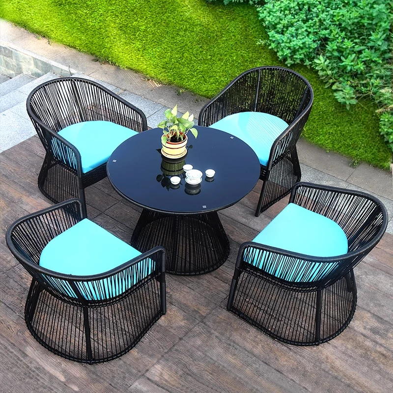 !@Modern Design Rattan Outdoor Leisure Chair for Villa Courtyard Balcony Hotel & School Use Garden Furniture