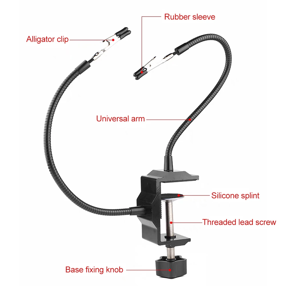 Two Claw Soldering Station Soldering Iron Bracket Bench Clamp Work Station Welding Rework Repair Holder Tool DIY Auxiliary Clamp