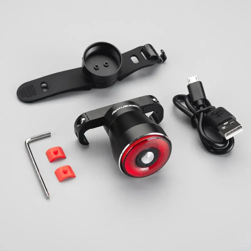 OFFBONDAGE Bicycle Smart Auto Brake Sensing Light IPx6 Waterproof LED Charging Cycling Taillight Bike Rear Light Accessories Q5