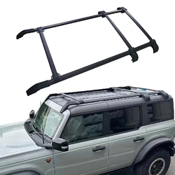 Roof rack+Cross Bar 5PCS fits for Ford Bronco 2021 2022 2023 2024 aluminum carrier racks baggage rails Roof Rail Crossbar Black