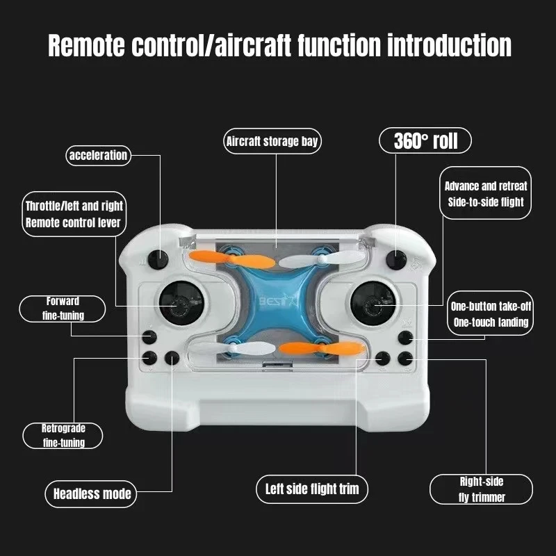 Mini avión con control remoto, juguete para niños, microaviones, cuadricóptero de altura fija