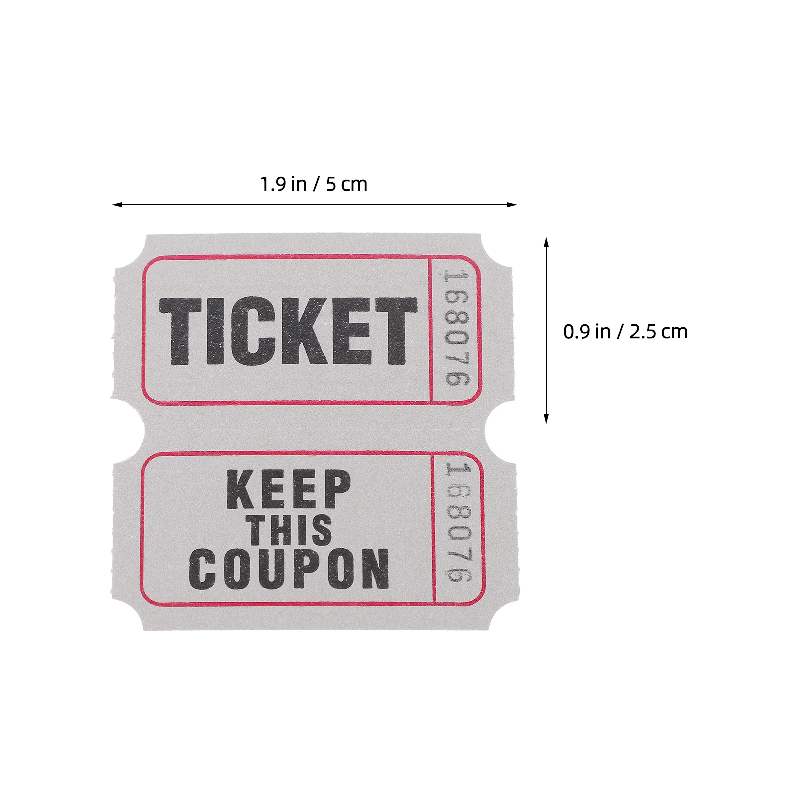 100 Pcs Leisure Ticket Raffle Tickets Carnival Perforation Green