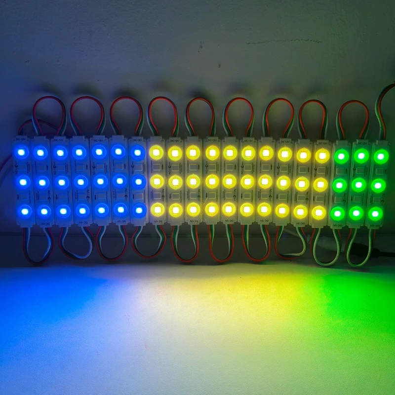 500 stücke WS2811 RGB LED Module Licht DC12V Wasserdichte Voll Farbe Werbung Lampe Shop Schild Brief Licht-box Dekoration
