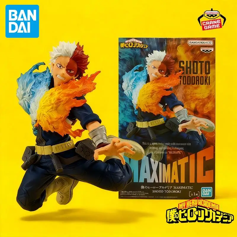 In Magazzino Bandai Originale Banpresto Shoto Todoroki Figure Maximatic Anime Statue Modelli di Azione Bambole Bambini Giocattoli Ornamenti Regali