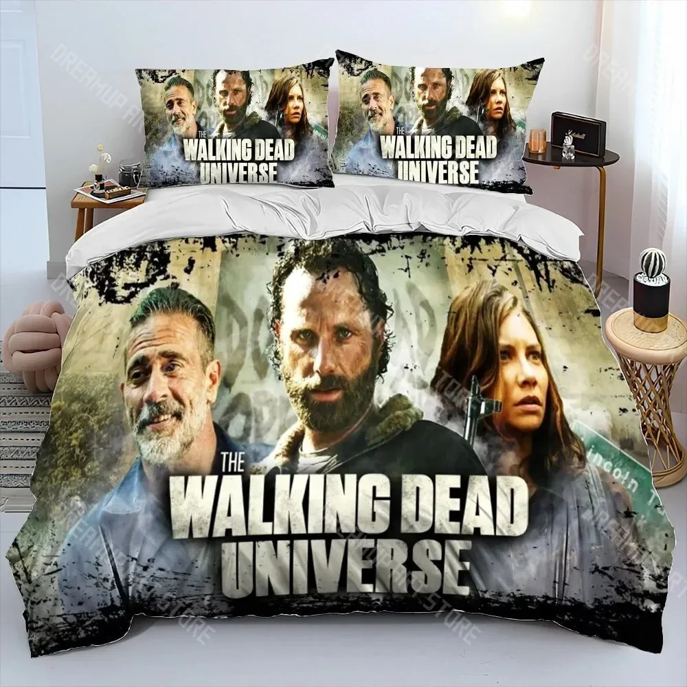 3D Printed Walking Dead Movie Bedding Set for Boys Girls Duvet Cover Pillowcase Twin Queen King Full Single Double Sizes