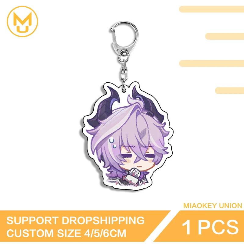 Genshin Impact Durin Doubt Boy Attractive High Quality Edgy Naughty Picture Double Sided Keyring Functional Anime Peripherals