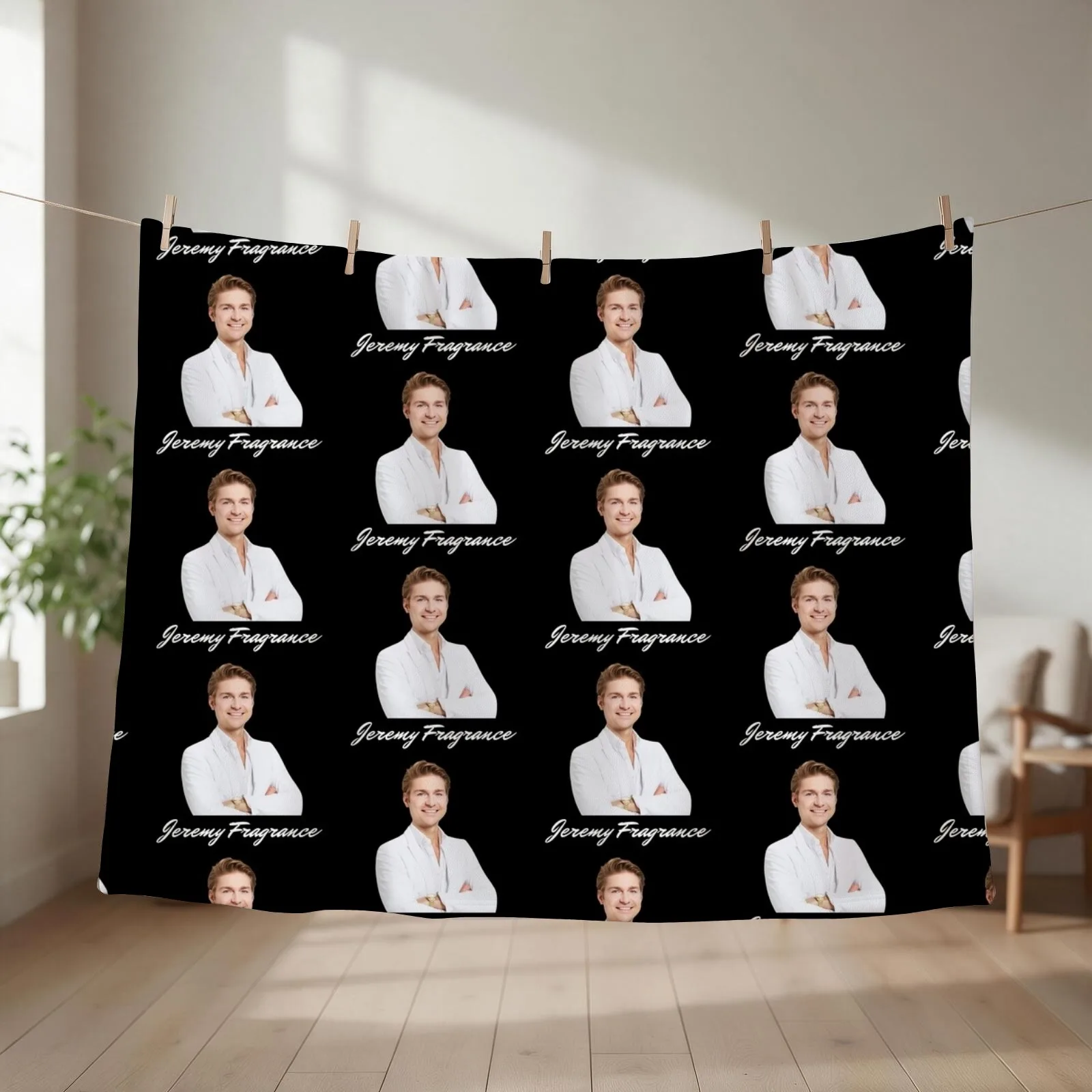 Jeremy Fragrance POWER BABY, JEREMY FRAGRANCE MENTALITY Throw Blanket couch cozy soft plush fuzzy picnic outdoor blanket