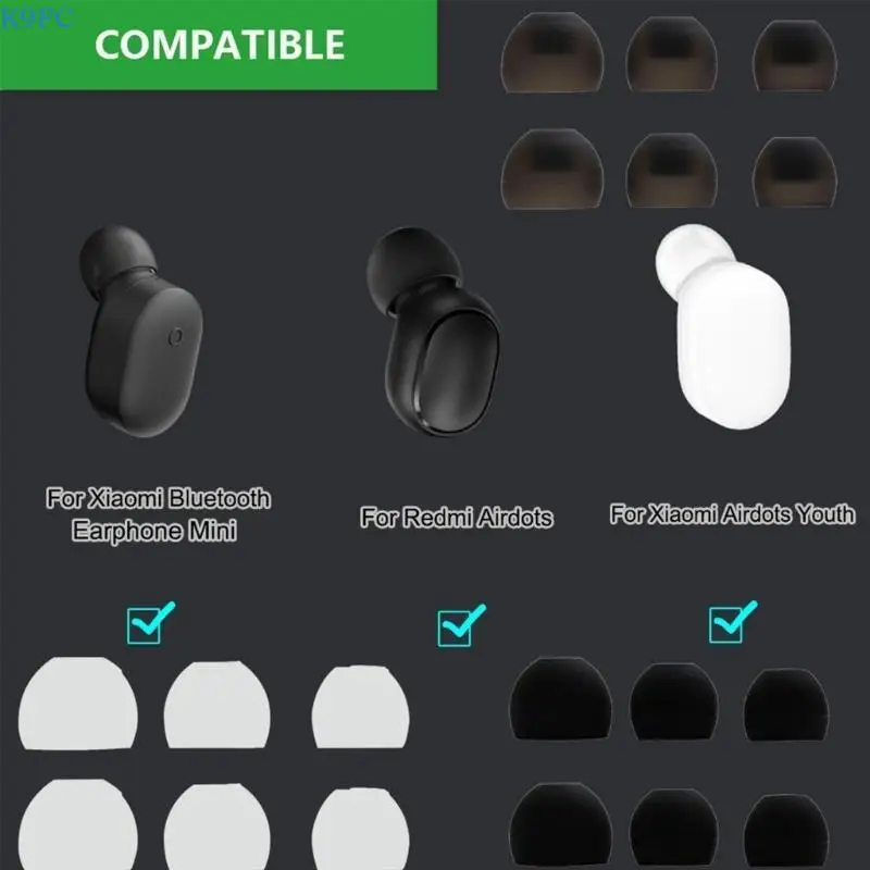 K9FC Silicone Ear Tips Earphones Earbuds Pads For M5 Airdots Wireless Earbuds Earpads