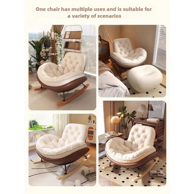 Lazy Sofa Rocking Chair Reclining Sleepable Bedroom Single Recliner Home Balcony Leisure Chair Tatami Seat  Floor Chair