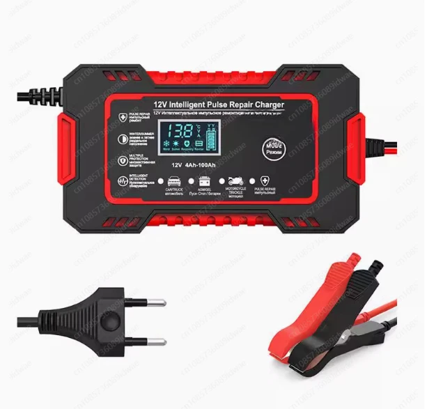 12V6A motorcycle car battery charger charger, intelligent universal repair lead-acid charger