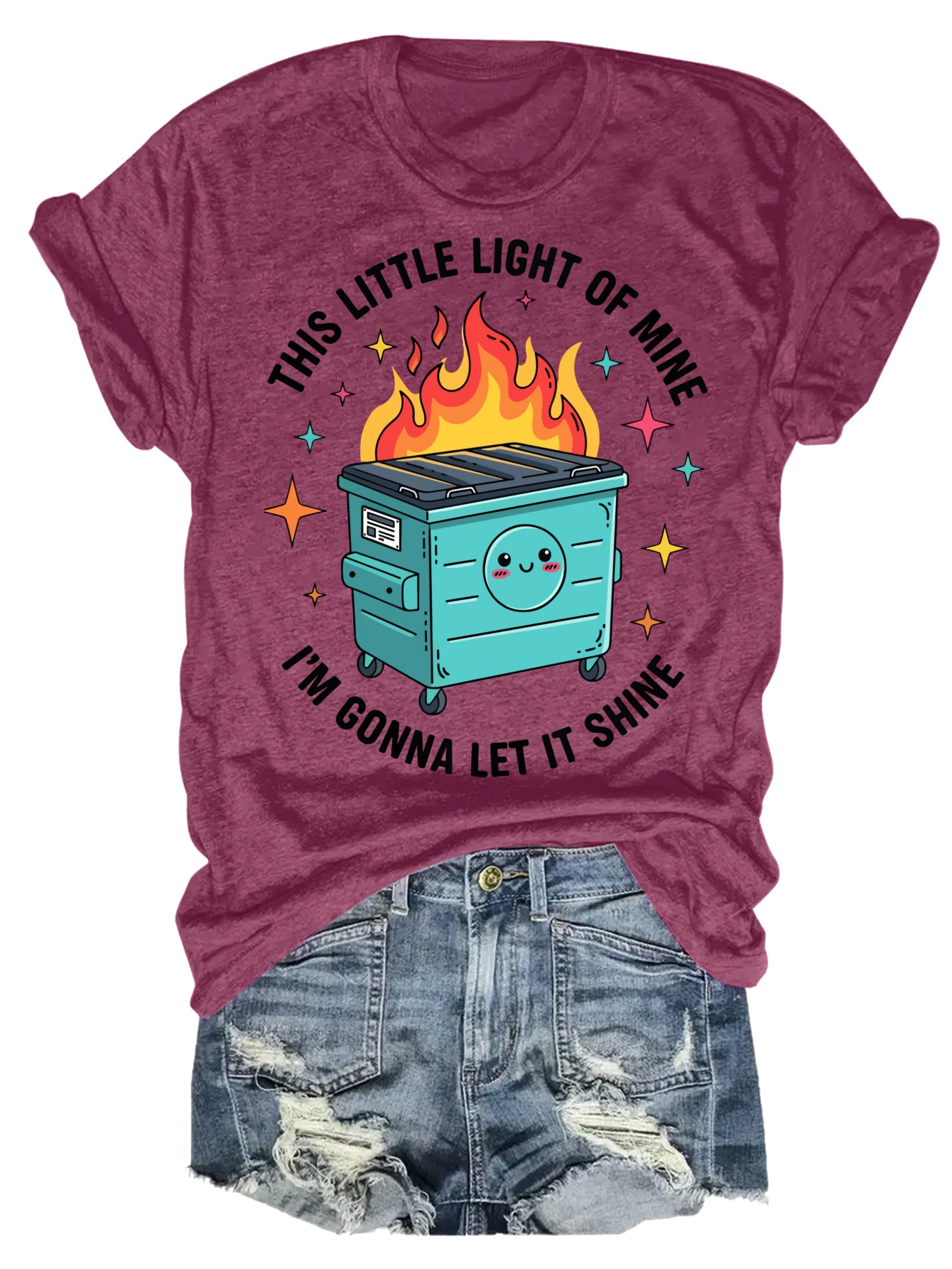 Women's plus size tank top This Little Light Of Mine   I'm Gonna Let It Shine Suitable for sports and daily wear Summer casual