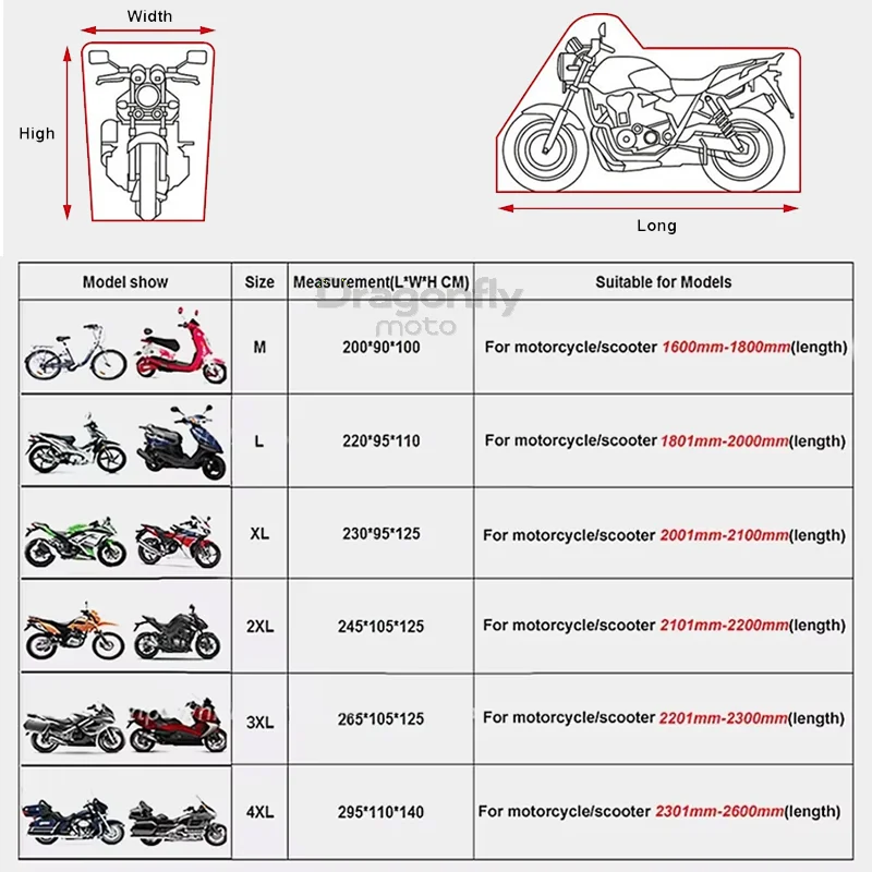 Goldwing1800 GL Logo Motorcycle Cover Waterproof Outdoor Scooter UV Protector Rain Cover For Goldwing1800 GL1800 F6B 2002-2017