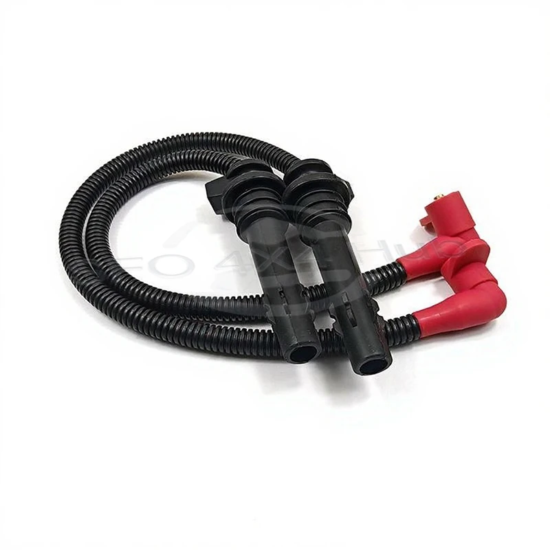 ポラリスRZR 900 XPターボ1000トレイル900用イグニッションコイルスパークプラグキャップ＆ワイヤー（SET）1セット（4014295 4014296）