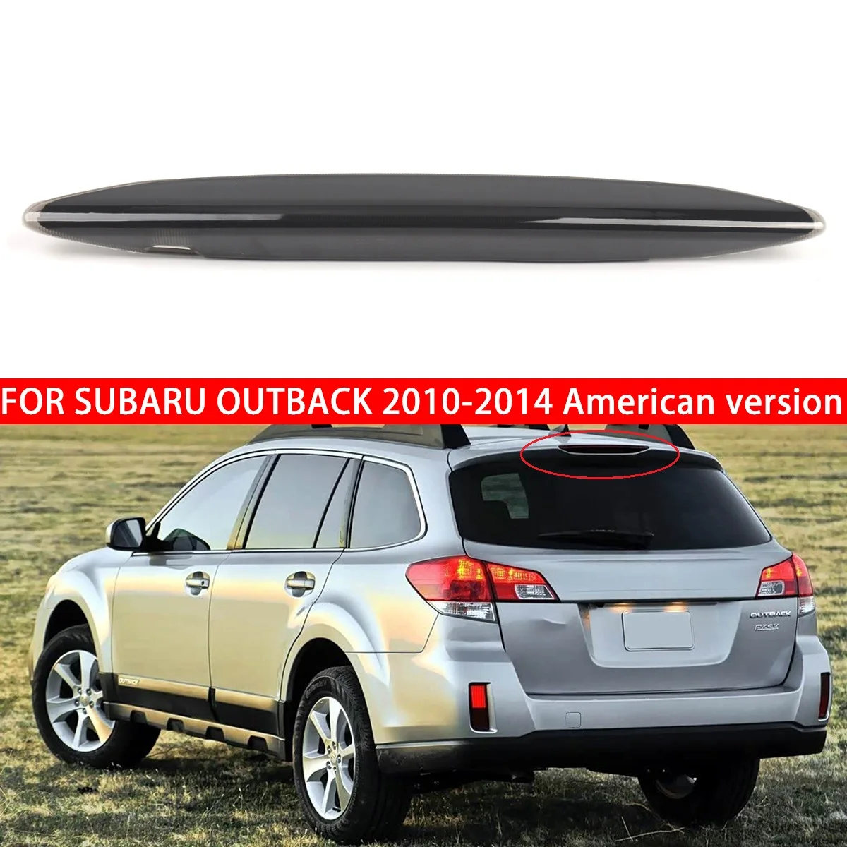 Для Outback 2010-2014 автомобиля третий высокий стоп-сигнал черный красный автомобильный задний стоп-сигнал задний фонарь 84701AJ01A VC02-116