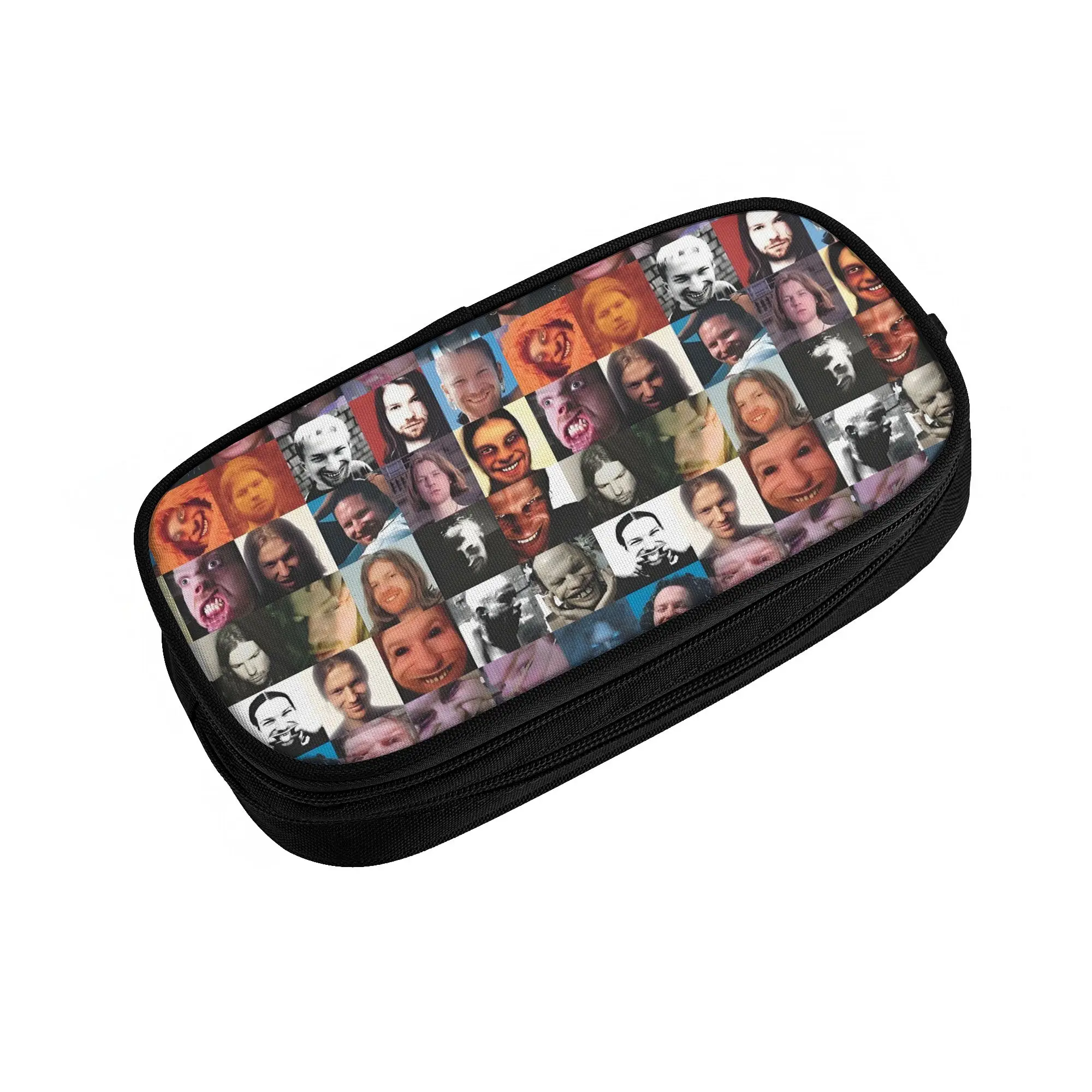 Electronic Music Aphex Twin Pencil Cases for Girls Boys British Musician Composer Large Storage Pen Bag Box School Accessories