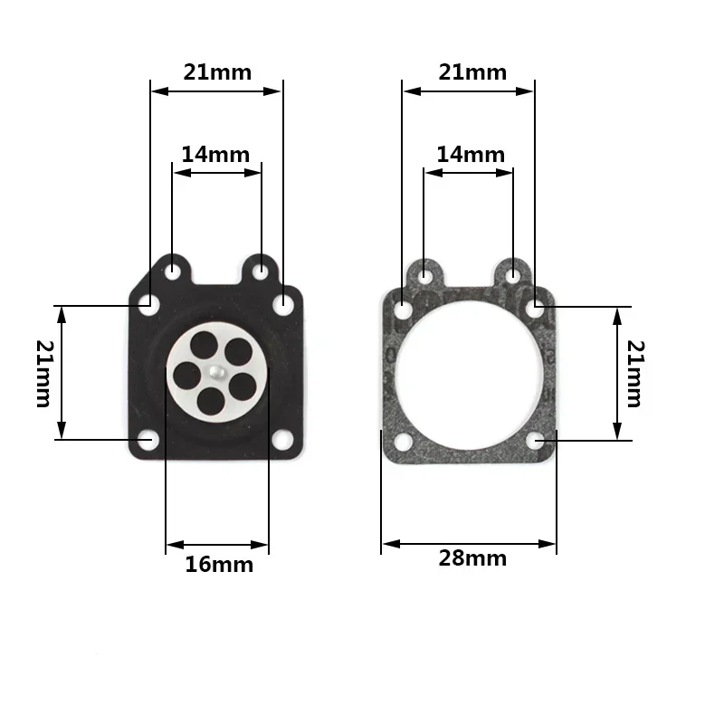 Kit di riparazione carburatore 4500 Kit di riparazione motosega Kit guarnizioni membrana carburatore attrezzo da giardino per carburatore Walbro
