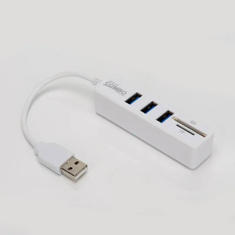 محور USB صغير مع قارئ بطاقة TF وsd موزع متعدد ، USB ، USB ، USB ، 6 منافذ ، محول Hab لملحقات الكمبيوتر ، جديد