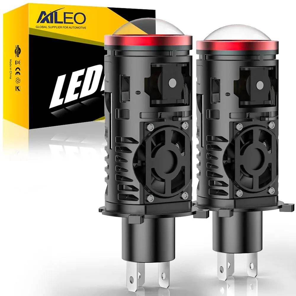 

Aileo 2 шт. проектор H4 объектив 90000LM 400 Вт светодиодные автомобильные фары CANBUS Turbo авто лампа H4 высокая низкая лампа противотуманные фары 12 В 24 В