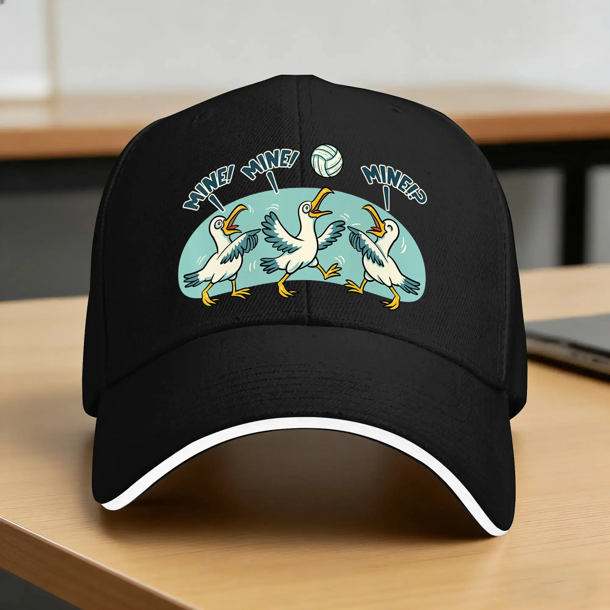 Summer Volleyball Seagull Mine Funny Beach Volleyball Player Gift Baseball Cap Kpop Rock Y2k Funny Design Sun Hip Hop Hats