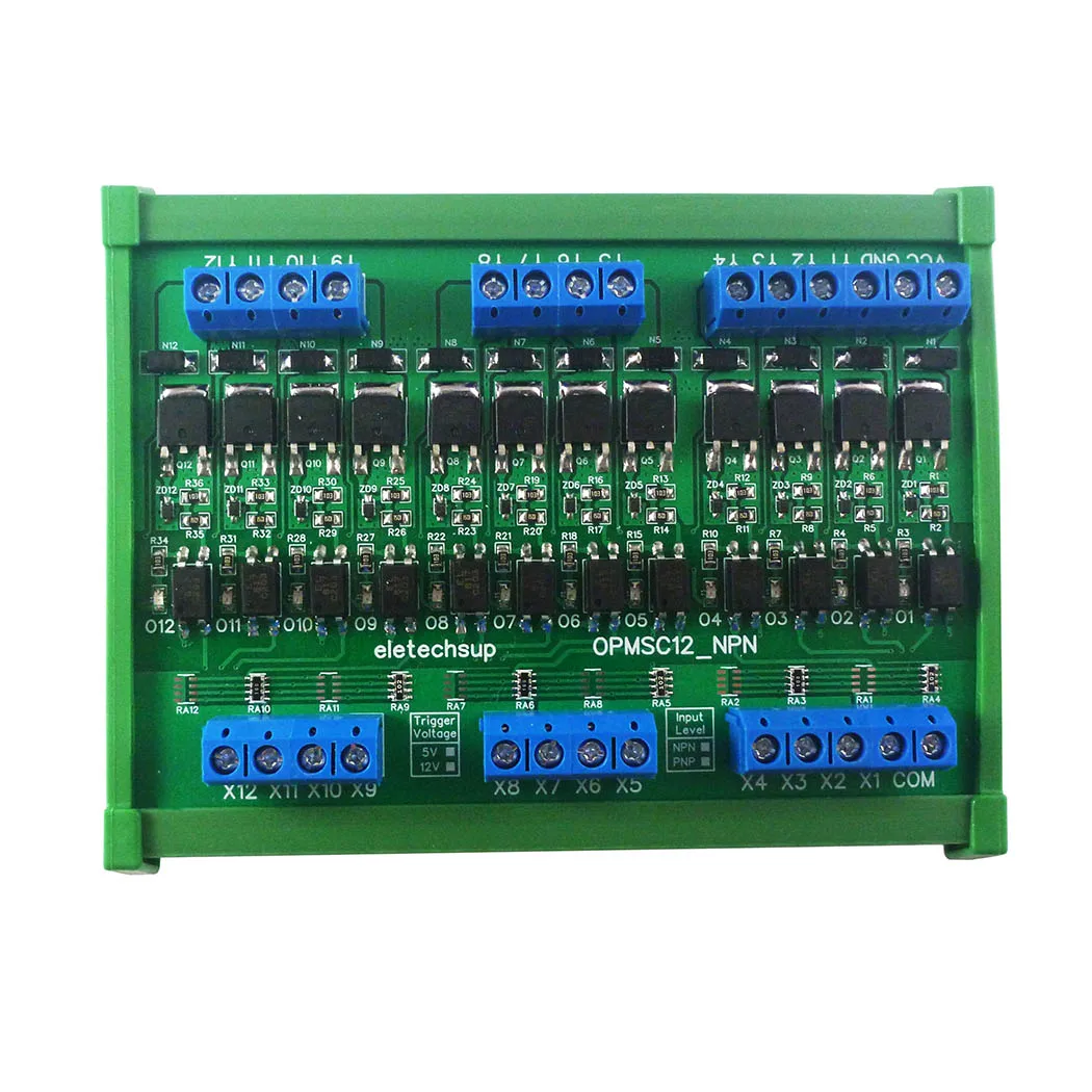 12CH DC 3.3V/5V/12V/24V 5A PLC Signal Amplifier NPN/PNP Logic Level Converter Module