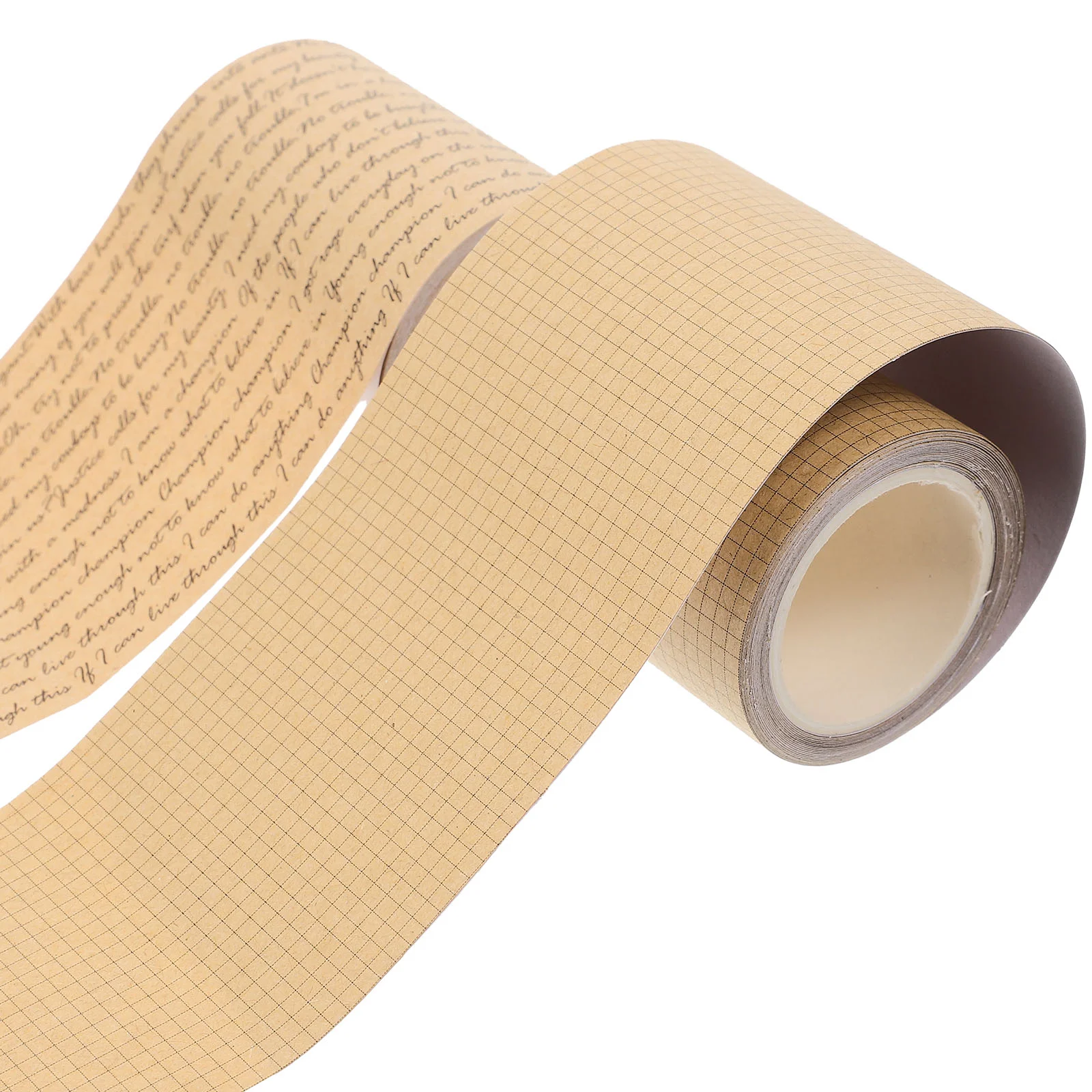 2 Rolls Craft Tape Stationery Decorative Adhesive Tapes Gold Sticker Multi-purpose Kraft Paper DIY Crafts Retro