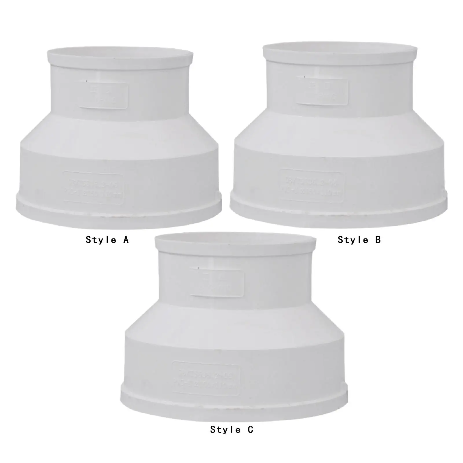 Air Pipe Adapter Accessory Lightweight Duct Reducer Pipe Connector for Ventilation System Hotel Wear Resistant Easy to Install