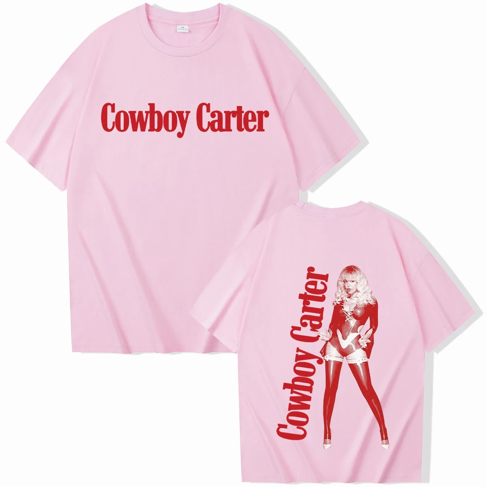 BeyonceคาวบอยCarter 2025 เสื้อยืดผู้หญิงHarajuku O-คอเสื้อลําลองฤดูร้อน