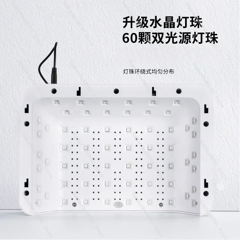 T8 Large Space UV Nail Lamp with Dual Hand Rests, High Power Fast Dry Gel Curing Light for Press On Nail Manicure Use