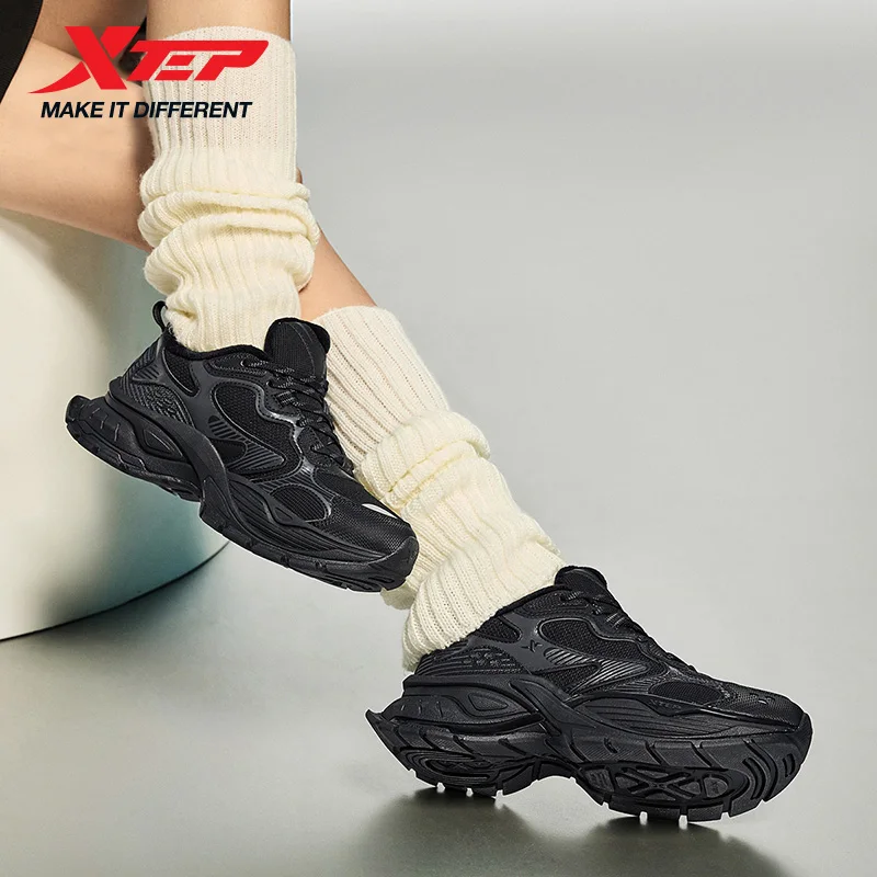

Xtep Basque Cotton Shoes For Female 2024 Winter Wear-Resistant Increase Water Proof Rubber Retro Walking Shoes 876418370038