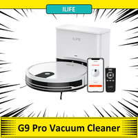 ILIFE G9 Pro Robot Vacuum Cleaner, with Self-Emptying Station, Gyroscope Navigation, 3000Pa Suction, 100min Runtime, 2.5L Dust