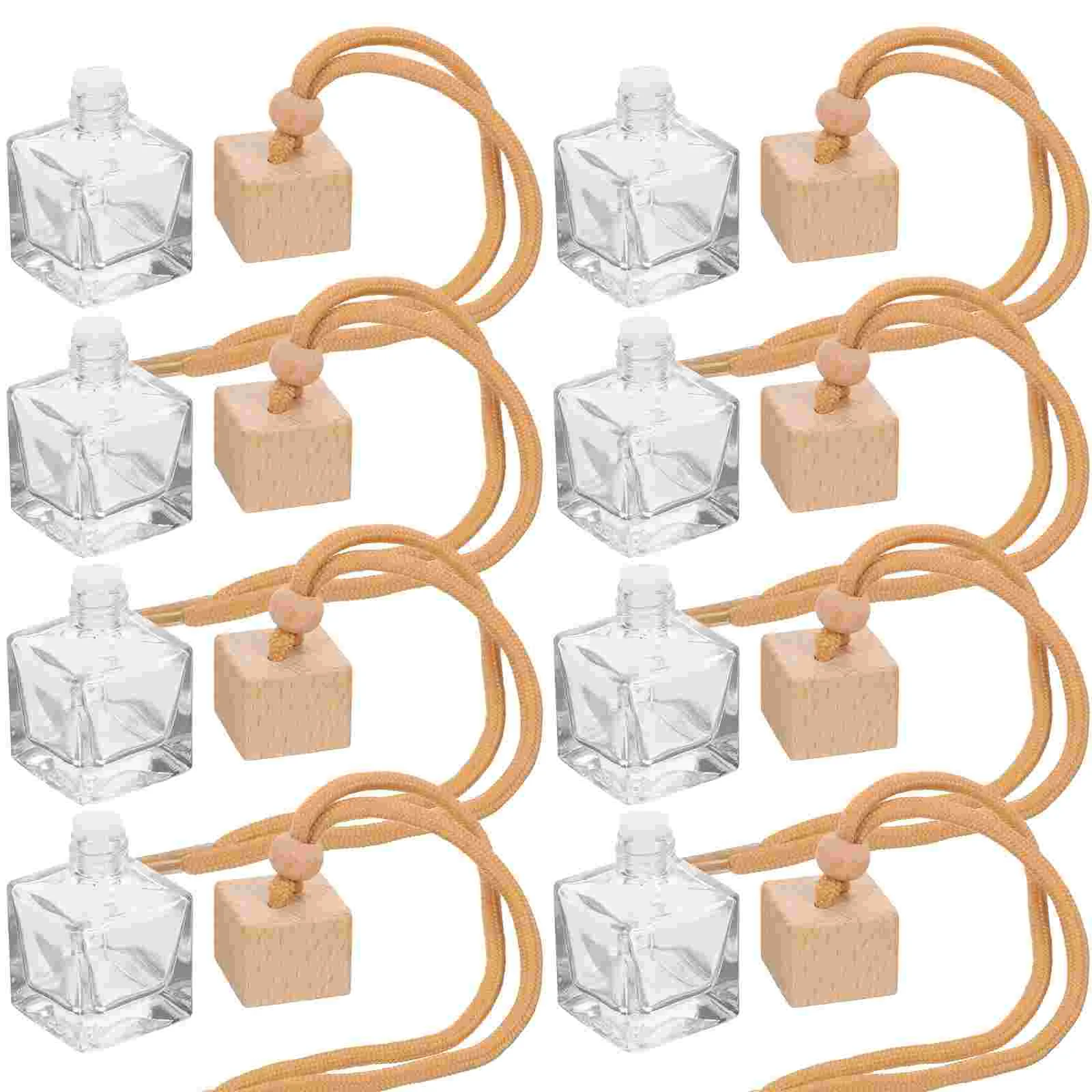 

10 Pcs Perfume Bottle Car Scents Bottles Necklace Refill Decorative Aroma Khaki Sub Diffuser