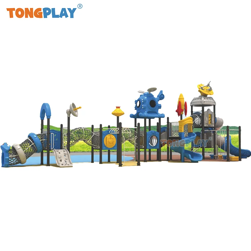 2024 Tong play new factory hot selling castle series little plastic beach play and slide equipment children's outdoor playground