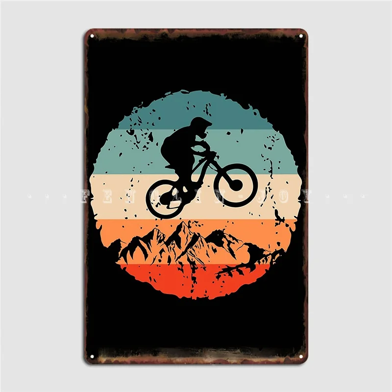 Vintage Mountain Bike Mtb Downhill Biking Metal Sign Pub Club Bar Design Garage Decoration Tin Sign Poster