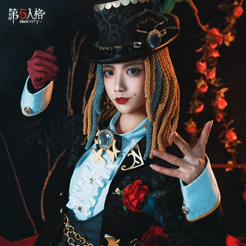 Demi Bourbon Cosplay Costume Barmaid True Proof New Skin Uniform Black Clothes Game Identity V Barmaid Costume Suit view 3